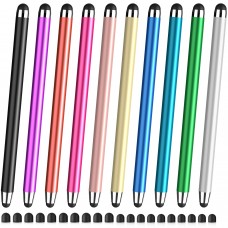 Touchscreen Stift,10pcs Tablet Stift für alle Tablets,Tablet Stift 2IN1 mit 10x0.35''Silikon Spitze/10x0.24''Silikon Spitze,Hohe Präzision,kompatibel mit alle Touchscreen Geräte 